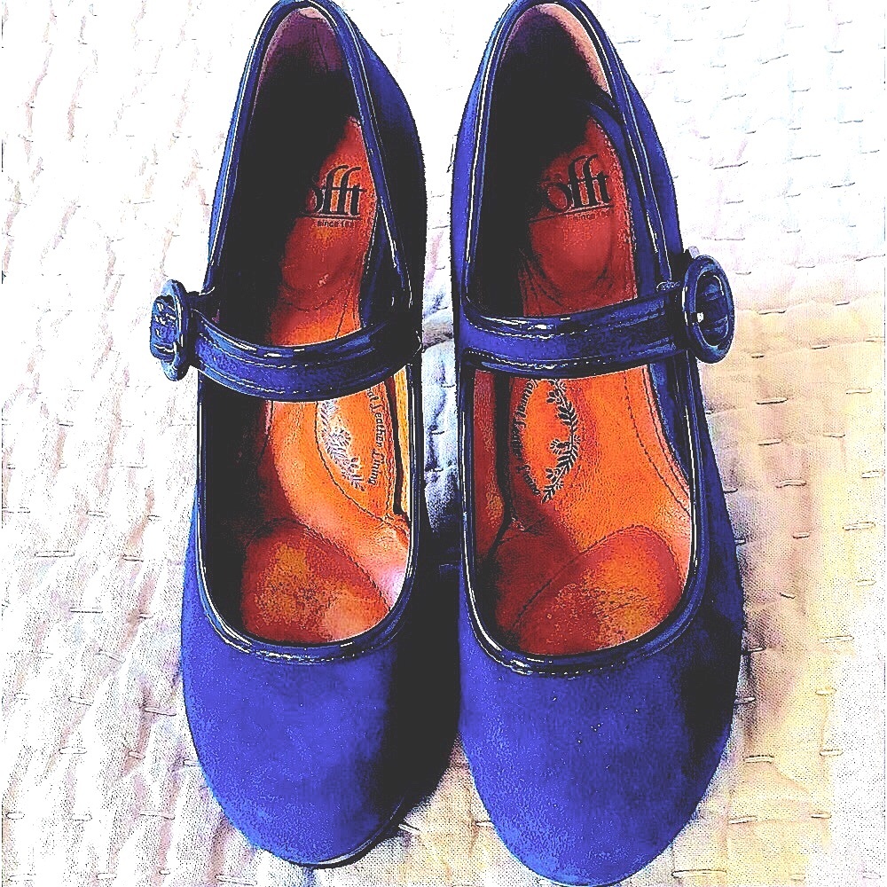 New Royal Blue Suede Sofft MaryJanes. 6.5.